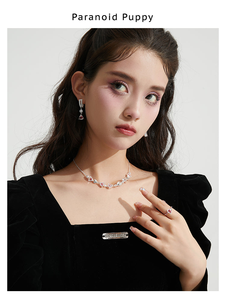 DOUBLE RED GEM RING - Freud