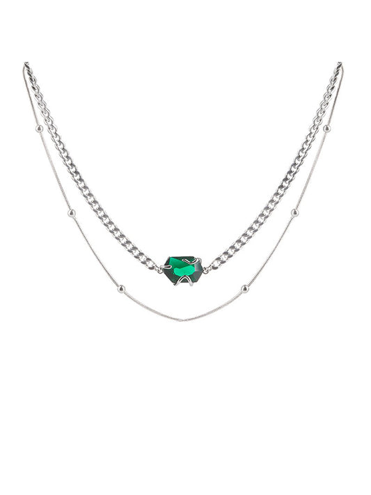 EMERALD ADJUSTABLE NECKLACE-'SSS'