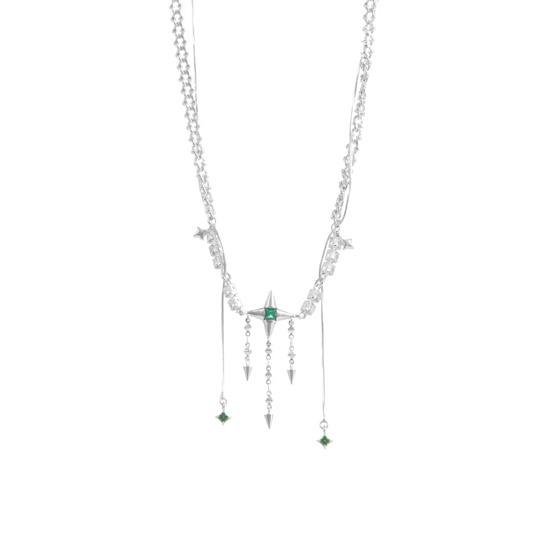 DELICATE FRINGED STAR NECKLACE -Kira