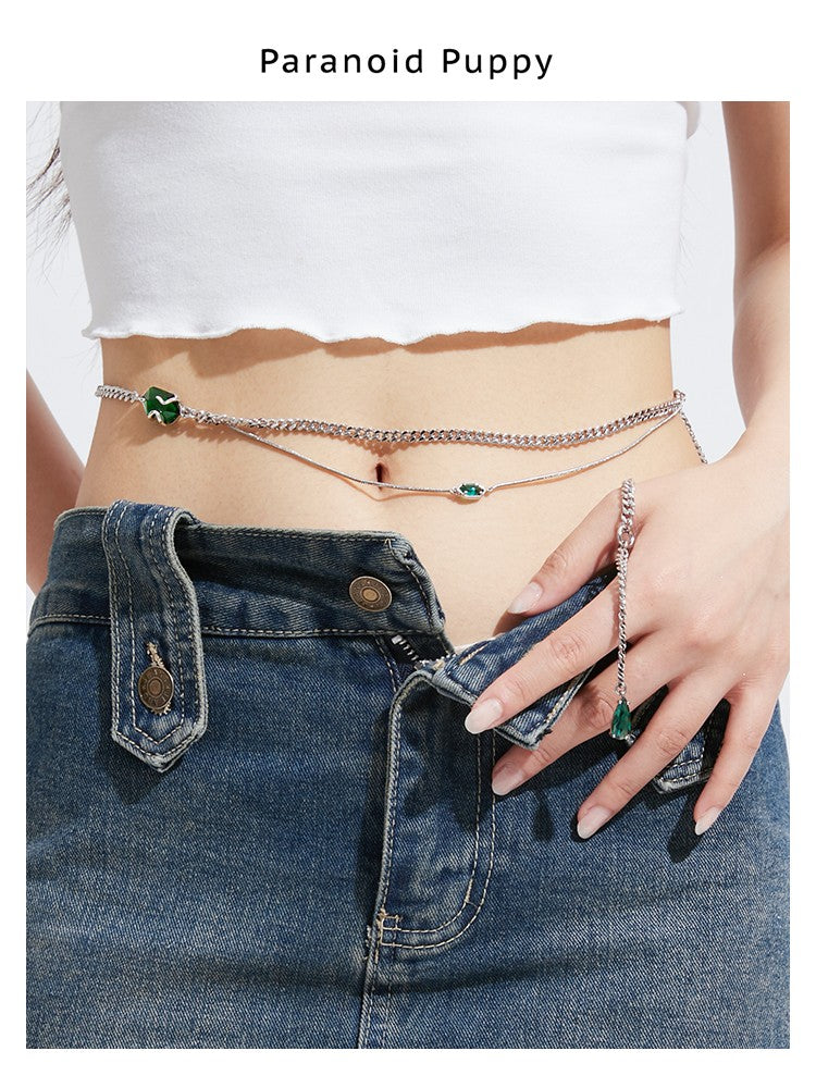 EMERALD ADJUSTABLE WAIST CHAIN-'SSS'