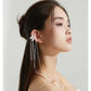 FLOWER OPAL TASSEL EAR BONE CLIP —FREESIA