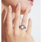 OPAL STEEL BALL PERSONALITY CLAVICLE CHAIN RING-POACHED EGG