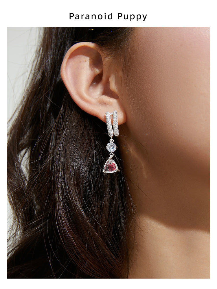 DOUBLE RED GEM EARRINGS - Freud