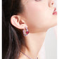 RED HEART JEWEL BAROQUE EARRING-WINGS
