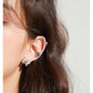 TOURMALINE BOW PEARL EAR CLIP EAR NAIL-FREEDOM