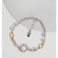 OPAL STEEL BALL PERSONALITY CLAVICLE CHAIN BRACELET-POACHED EGG