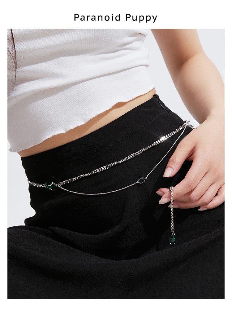 EMERALD ADJUSTABLE WAIST CHAIN-'SSS'