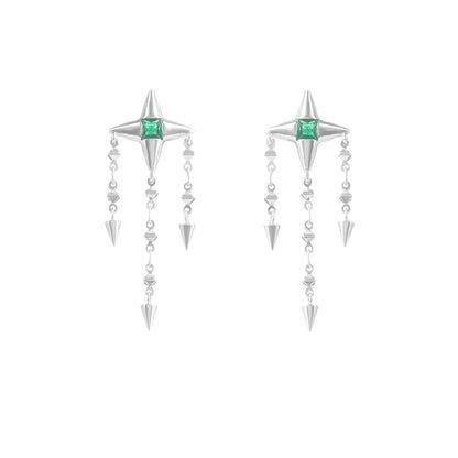 DELICATE FRINGED STAR EARRINGS -Kira