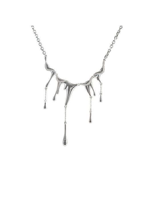 LIQUID LOVE MELTING MINORITY METAL NECKLACE-RIVER