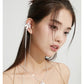FLOWER OPAL TASSEL EAR BONE CLIP —FREESIA