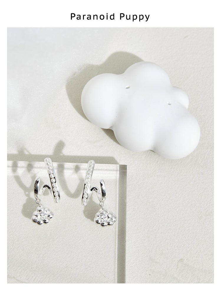 CLOUD CURVE  PEARL ERRINGS- CLOUD COLLECTOR