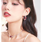 RED HEART JEWEL BAROQUE EARRING-WINGS