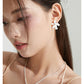 FLOWER OPEL EARRINGS-Freesia