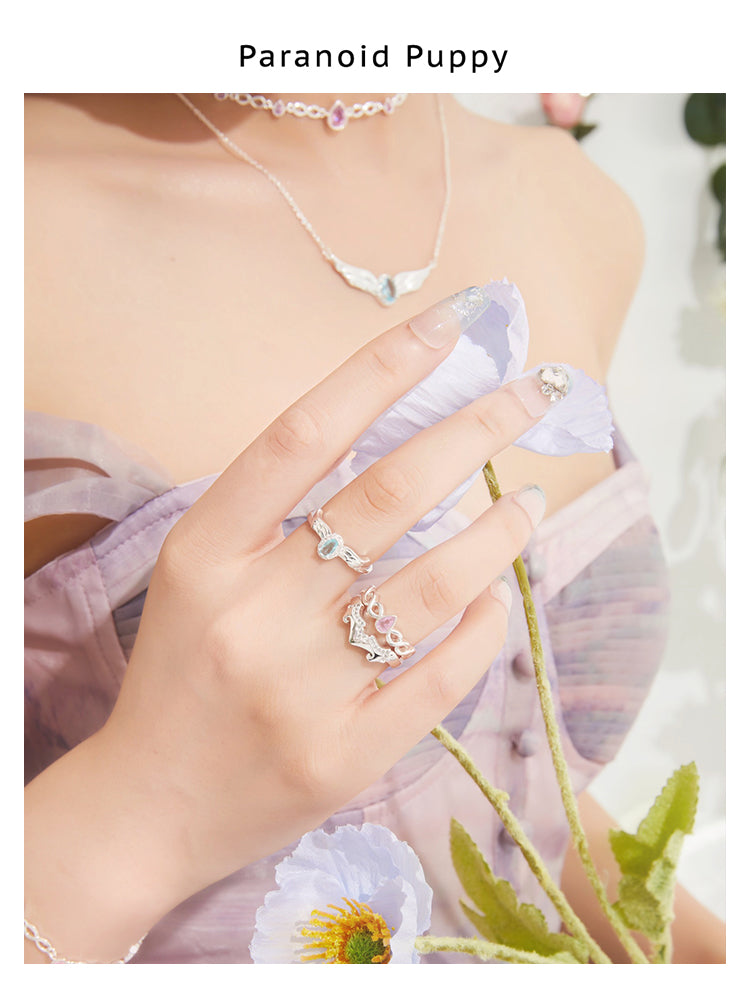 SWAN LAKE PRINCESS GEMSTONE RING SET-SWANLAKE