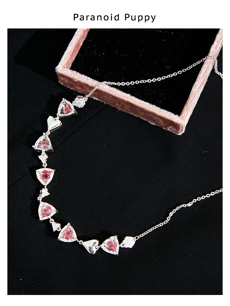 DOUBLE RED GEM NECKLACE - Freud