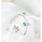 TOURMALINE BOW PEARL EAR CLIP EAR NAIL-FREEDOM