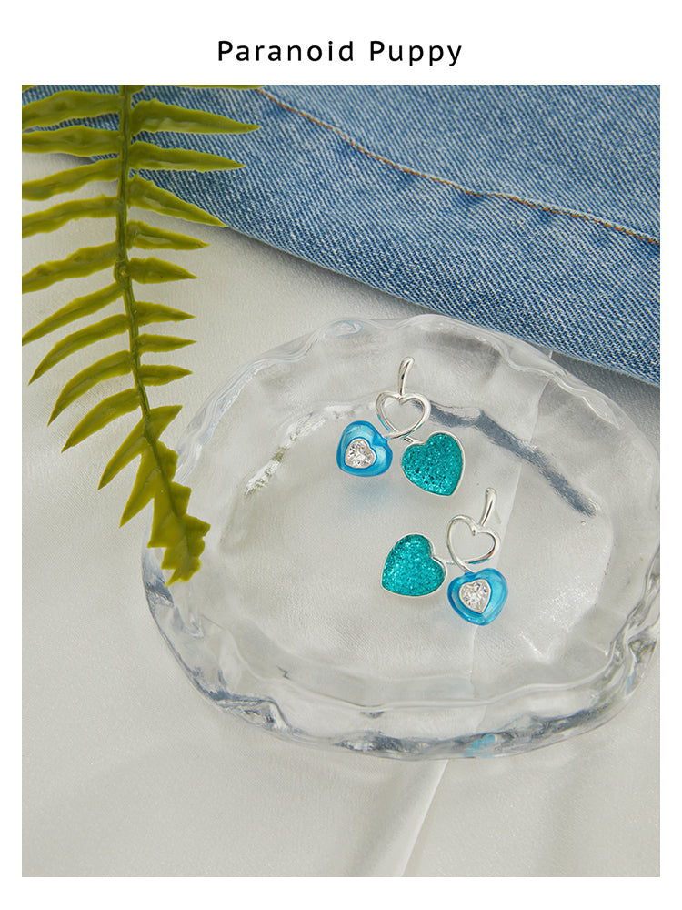 SODA CHERRY Y2K SWEET AND COOL LOVE EARRINGS-SODA CHERRY