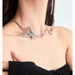 HEAVY METAL BUTTERFLY METAL NECKLACE-COCOON BREAK