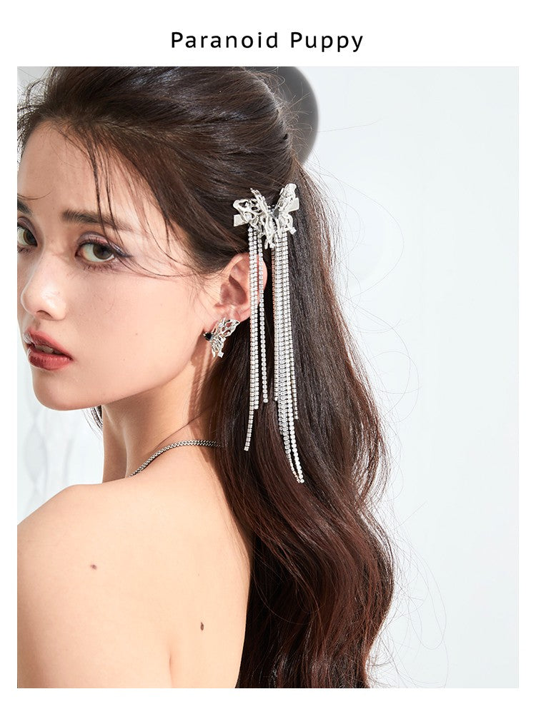 HEAVY METAL BUTTERFLY METAL TASSEL CLIP-COCOON BREAK