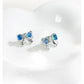 TOURMALINE BOW PEARL STUD EARRINFS-FREEDOM