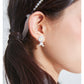 DAISY PEARL OPALS TASSEL ASYMMETRICAL EARRINGS-DAISY
