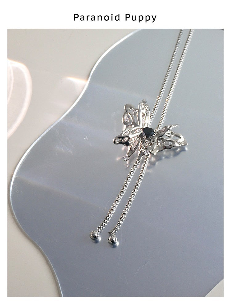 HEAVY METAL BUTTERFLY METAL NECKLACE-COCOON BREAK