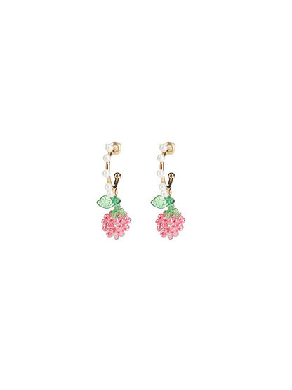 ONOBERRY HAND BEADED PEARL PETITE EARRINGS EAR CLIP-VESCA