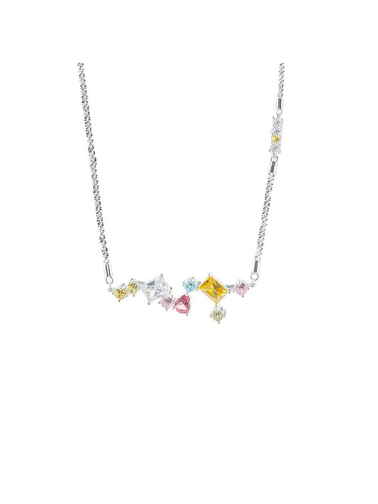 PUPPY LOVE COLOR STONE NECKLACE-BLOOMING