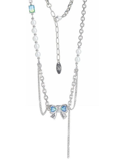 TUEQUOISE TOURMALINE PEARL NECKLACE-FREEDOM