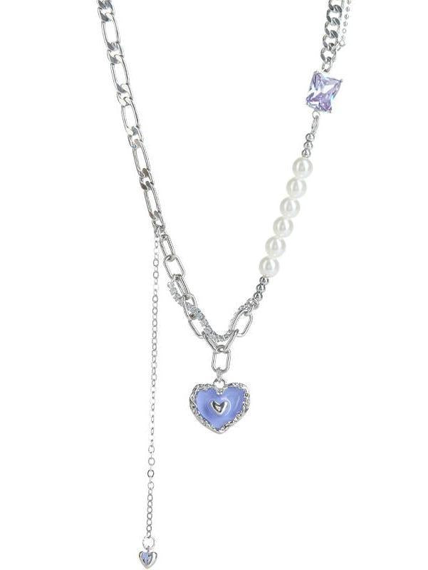 ICE CREAM HEART PEARL NECKLACE -Very PeriI