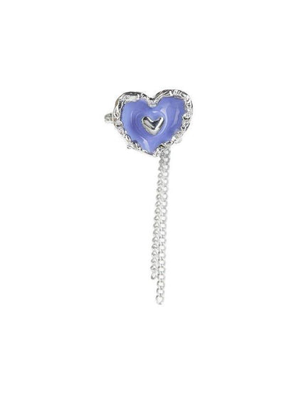 ICE CREAM HEART PEARL EARCLIP-Very PeriI